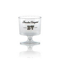 2 oz Clear Fluted Plastic Footed Wine Cup
